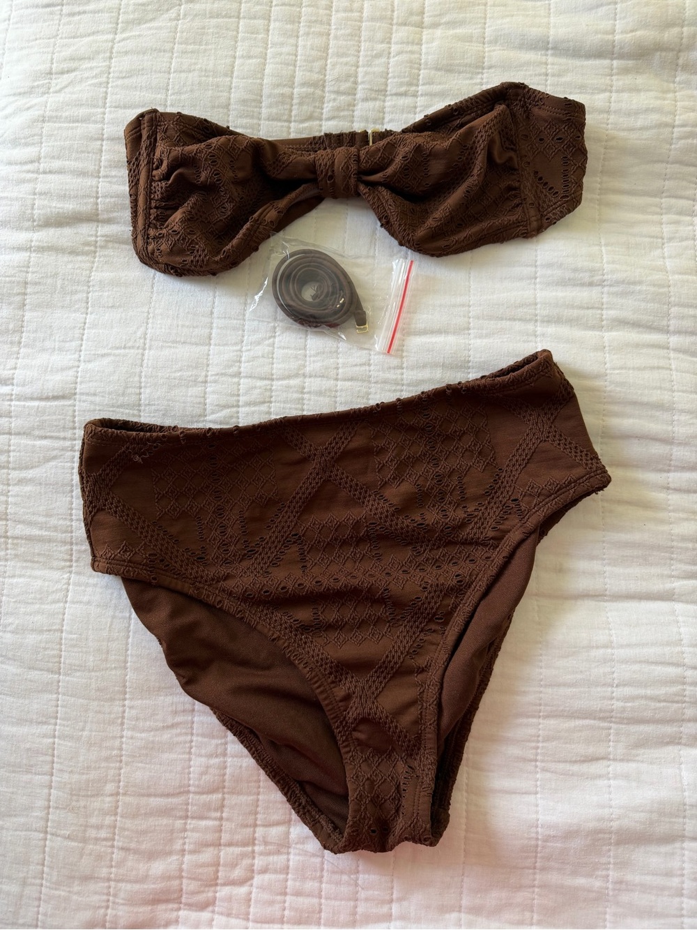 Shade & Shore strapless high waisted bikini